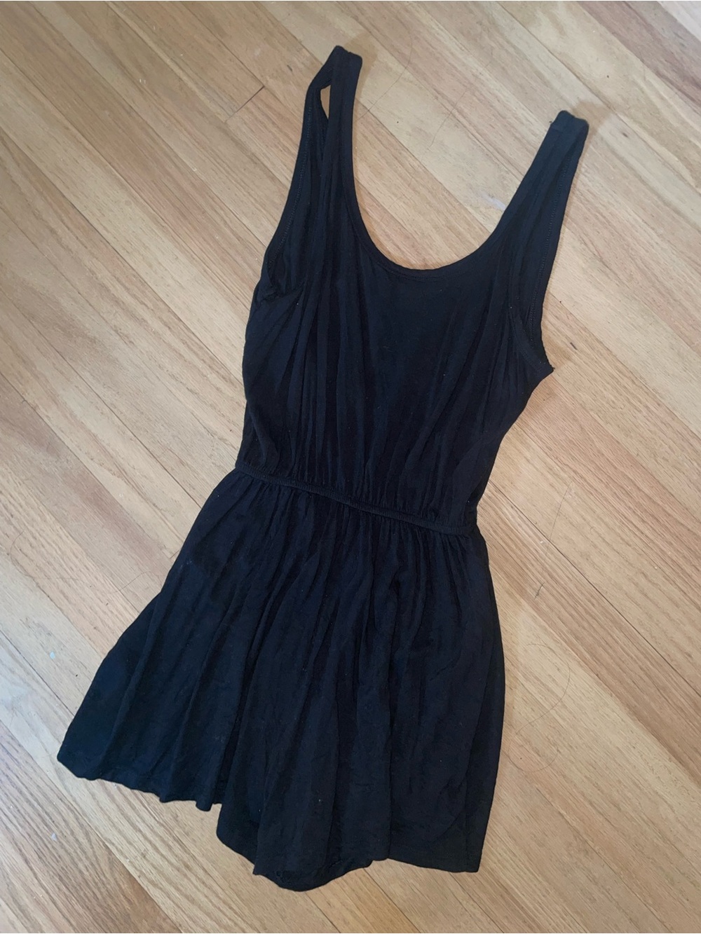 Black Scoop Neck Romper